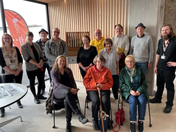 Wardian case with Barton Hill history group